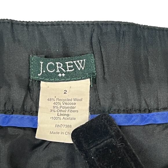 J. Crew Factory Mini Skirt Bungalow Black Recycled Wool Blend Women's 2 - Picture 3 of 9